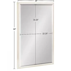 Outlet Kirklands Home White Oakhurst Rectangle Wall Mirror, 36 in.