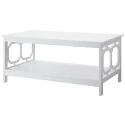 Best Kirklands Home Octagon Single Shelf Coffee Table White