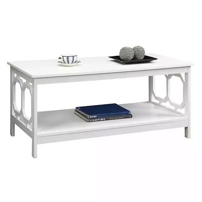 Best Kirklands Home Octagon Single Shelf Coffee Table White