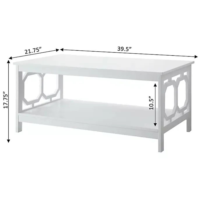 Best Kirklands Home Octagon Single Shelf Coffee Table White