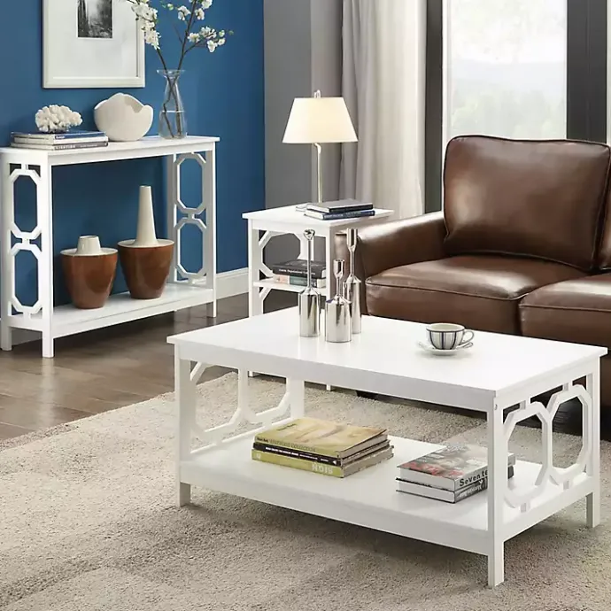 Best Kirklands Home Octagon Single Shelf Coffee Table White