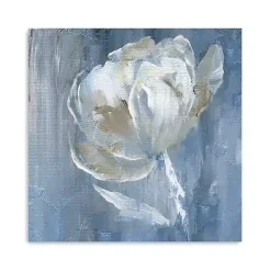 Online Kirklands Home White on Blue Canvas Art Print, 40x40 in.