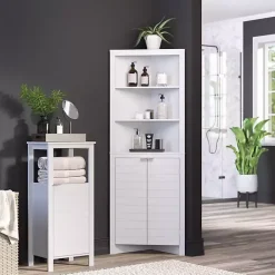 Sale Kirklands Home Open Shelf Corner Cabinet White
