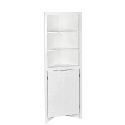 Sale Kirklands Home Open Shelf Corner Cabinet White