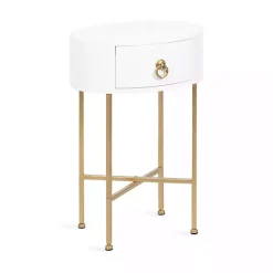 Discount Kirklands Home Oval Decklyn Accent Table White