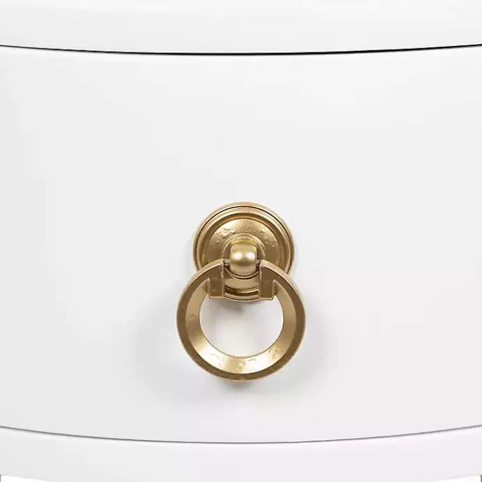 Discount Kirklands Home Oval Decklyn Accent Table White