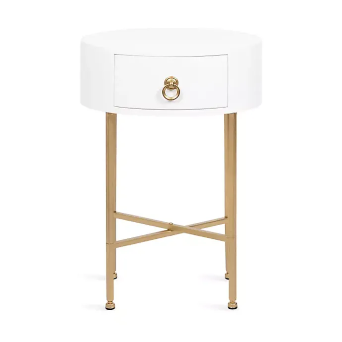Discount Kirklands Home Oval Decklyn Accent Table White