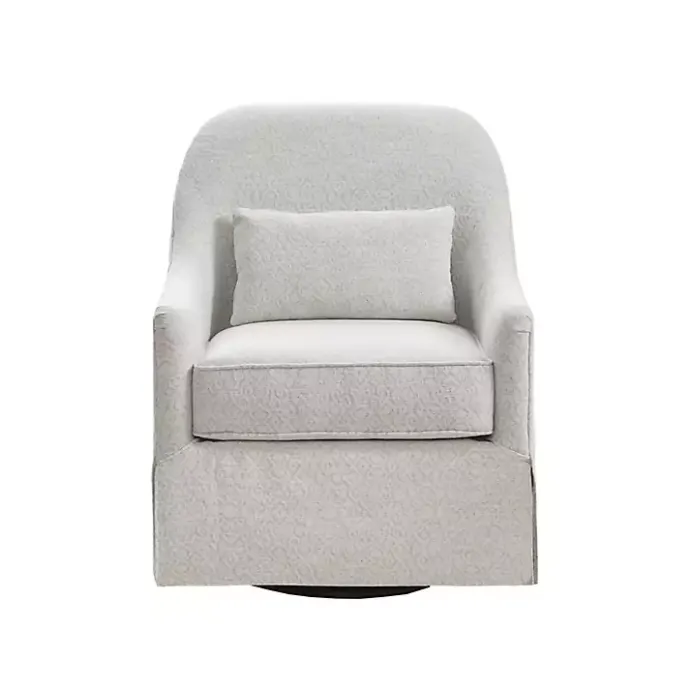 Best Kirklands Home Patterned Upholstered Swivel Glider Chair White