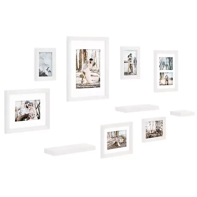 Hot Kirklands Home 10-pc. Gallery Wall Frame and Shelf Set White