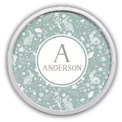 Discount Kirklands Home White Personalized Blue Bunnies Wall Plaque