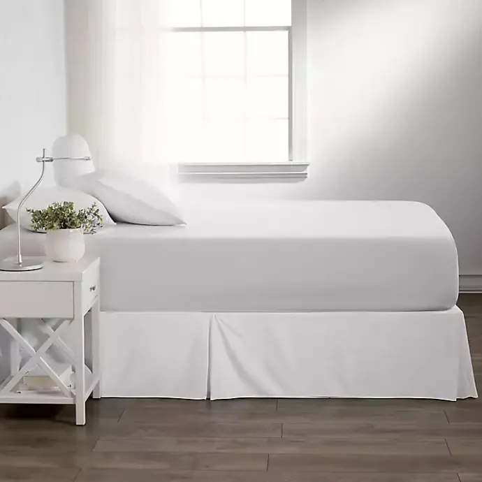 Discount Kirklands Home Pleated Microfiber Twin Bed Skirt White