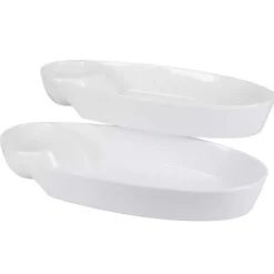 Hot Kirklands Home Porcelain Chip & Dip Bowls, Set of 2 White