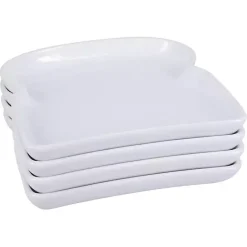 New Kirklands Home Porcelain Toast Plates, Set of 4 White