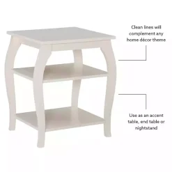 Sale Kirklands Home Prismatic Wood Accent Table White