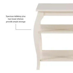 Sale Kirklands Home Prismatic Wood Accent Table White