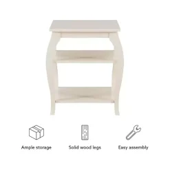 Sale Kirklands Home Prismatic Wood Accent Table White