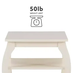 Sale Kirklands Home Prismatic Wood Accent Table White