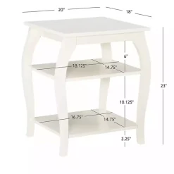 Sale Kirklands Home Prismatic Wood Accent Table White