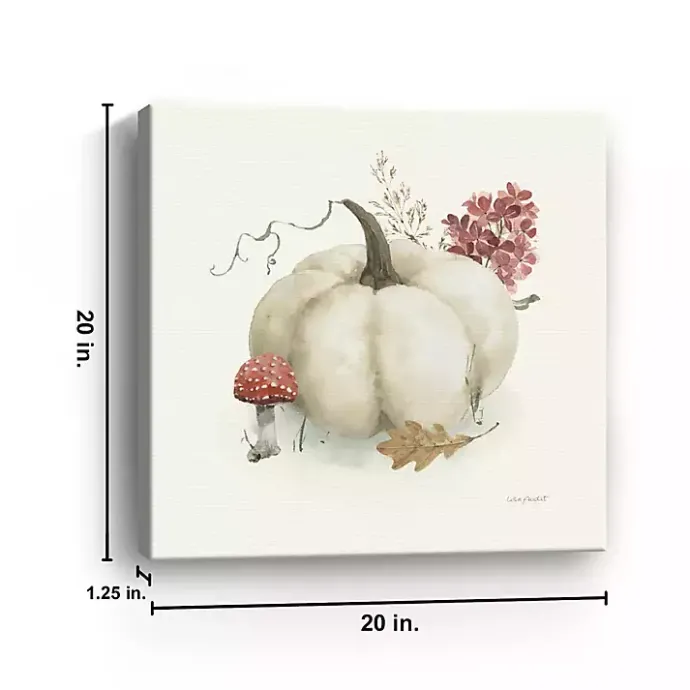Clearance Kirklands Home Pumpkin and Foliage Canvas Print, 20x20 in. White