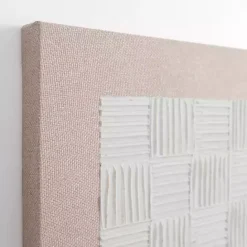 Best Kirklands Home White Raked Checkered Canvas Art Print