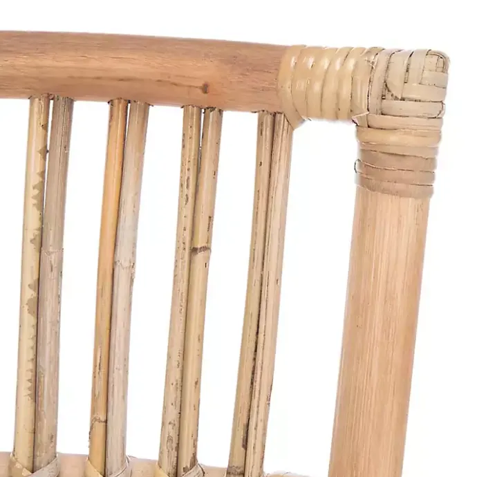 New Kirklands Home Rattan Erika Dining Chairs, Set of 2 White