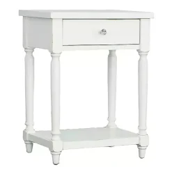 Sale Kirklands Home Rectangle Accent Table with Charging Station White