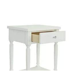 Sale Kirklands Home Rectangle Accent Table with Charging Station White