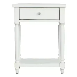 Sale Kirklands Home Rectangle Accent Table with Charging Station White