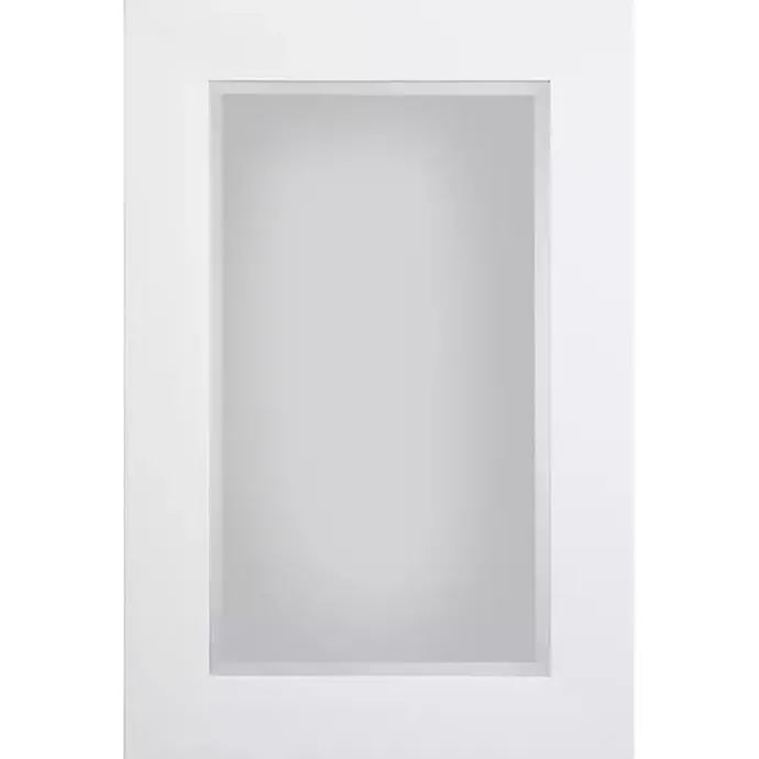 Outlet Kirklands Home White Rectangular Beveled Wall Mirror