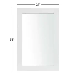 Best Kirklands Home White Rectangular Wood Wall Mirror