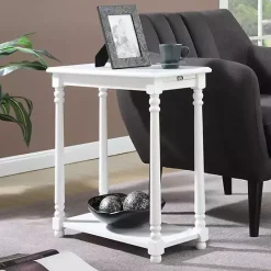 Best Kirklands Home Regent Wood Accent Table White