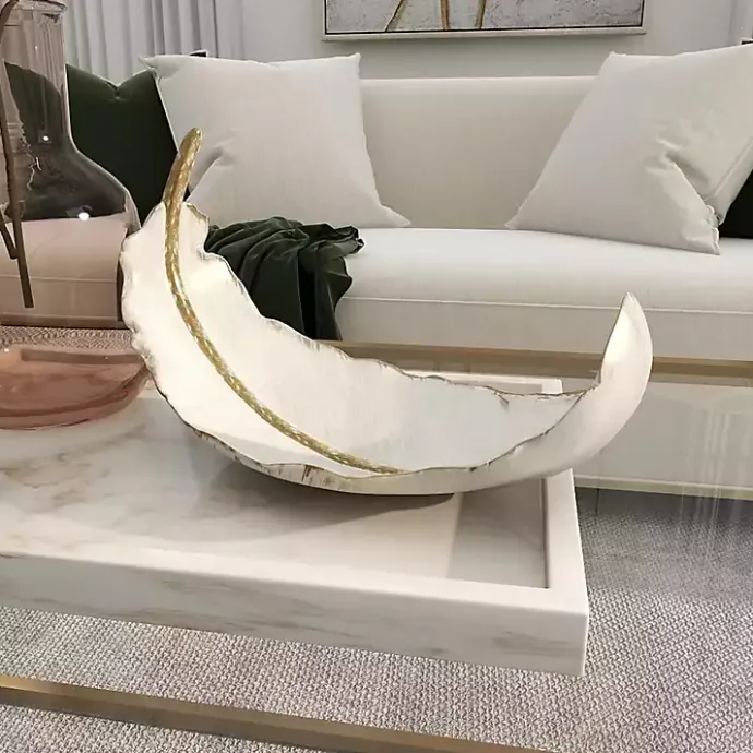 Best Kirklands Home Resin Feather Bowl White
