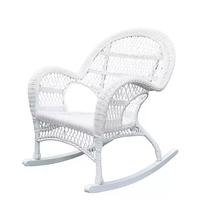 New Kirklands Home Resin Wicker Rocking Chair White