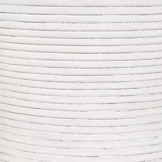 Best Kirklands Home Ribbed Rattan Round Accent Table White