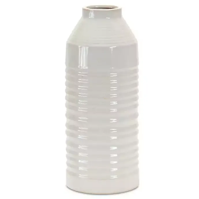 Best Kirklands Home Ribbed Terracotta Vase White