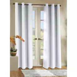 Sale Kirklands Home Room Darkening Curtain Panel Set, 63 in. White