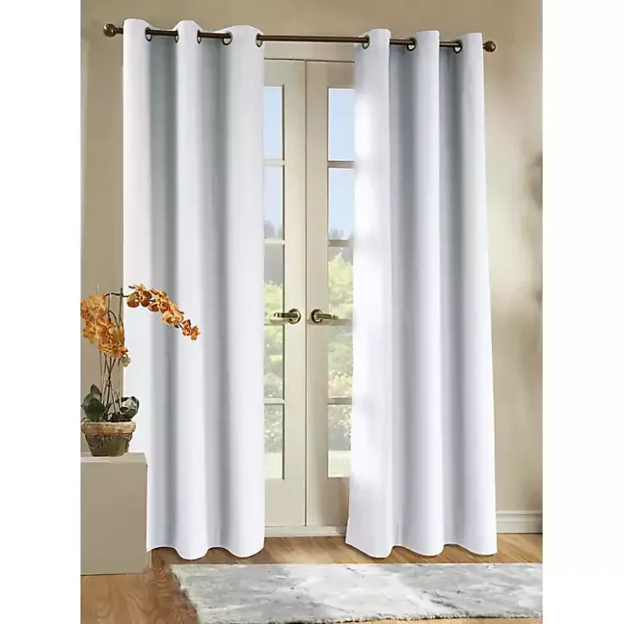Best Kirklands Home Room Darkening Curtain Panel Set, 84 in. White