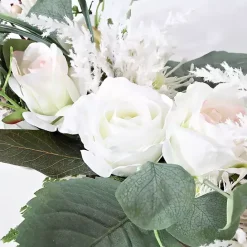 Best Kirklands Home White Rose Fern Plant Arrangement