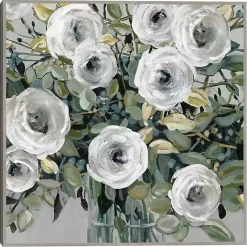 Clearance Kirklands Home White Rose Parade Framed Canvas Art Print