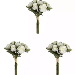 Clearance Kirklands Home Roses Bundle Bouquets, Set of 3 White