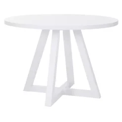 Sale Kirklands Home Round Criss-Cross Base Dining Table White