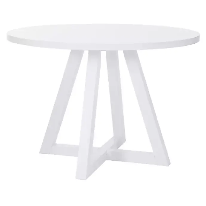 Sale Kirklands Home Round Criss-Cross Base Dining Table White