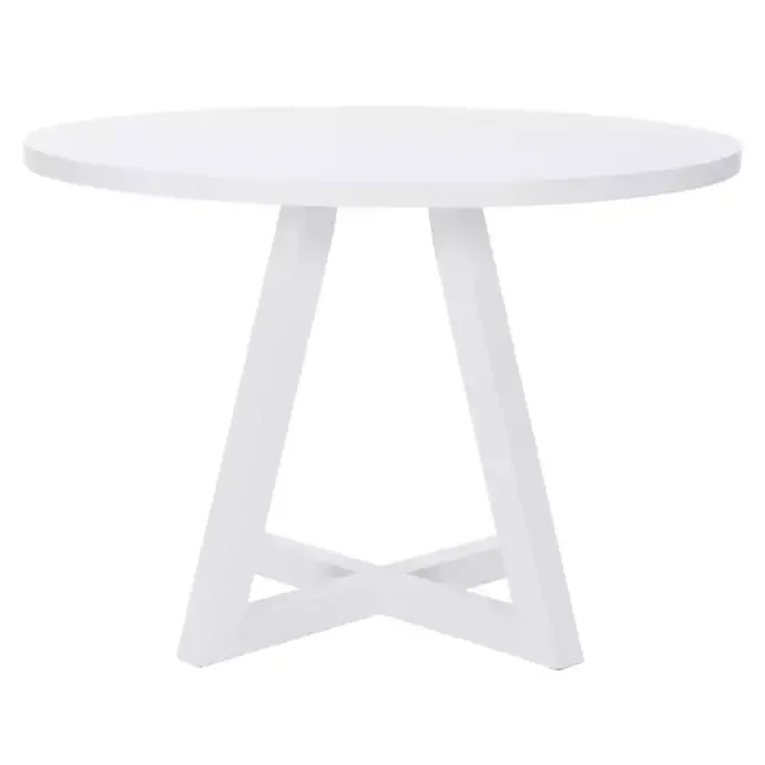 Sale Kirklands Home Round Criss-Cross Base Dining Table White