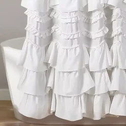 Sale Kirklands Home Ruffle and Pom Pom Trim Shower Curtain White