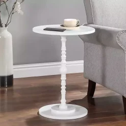 Kirklands Home Santel Spindle Accent Table White