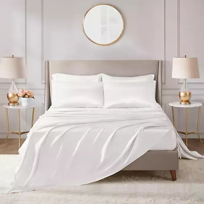New Kirklands Home Satin 6-pc. Queen Sheet Set White