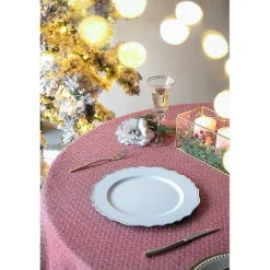 New Kirklands Home Scalloped Beaded Rim Chargers, Set of 4 White