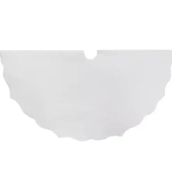 Sale Kirklands Home Scalloped Christmas Tree Skirt, 48 in. White