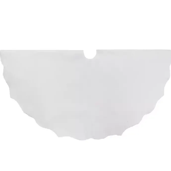 Sale Kirklands Home Scalloped Christmas Tree Skirt, 48 in. White