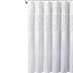 Online Kirklands Home Sequined Shower Curtain White